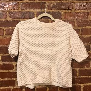 Tory Burch popcorn stitch sweater tee